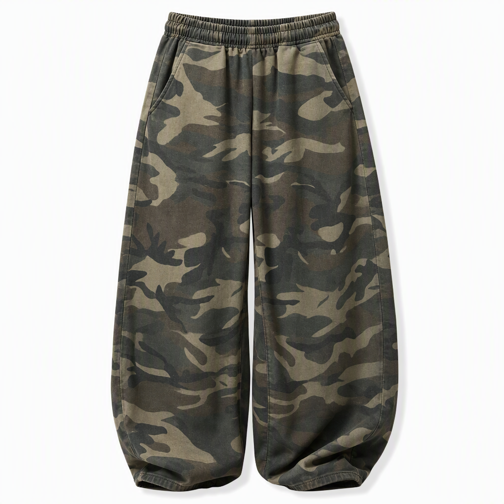 Women's Vintage Washed Wide-Leg Sweatpants