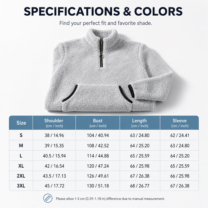 Women's Half-Zip Warm Plush Sweatshirt