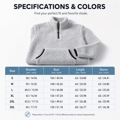 Women's Half-Zip Warm Plush Sweatshirt