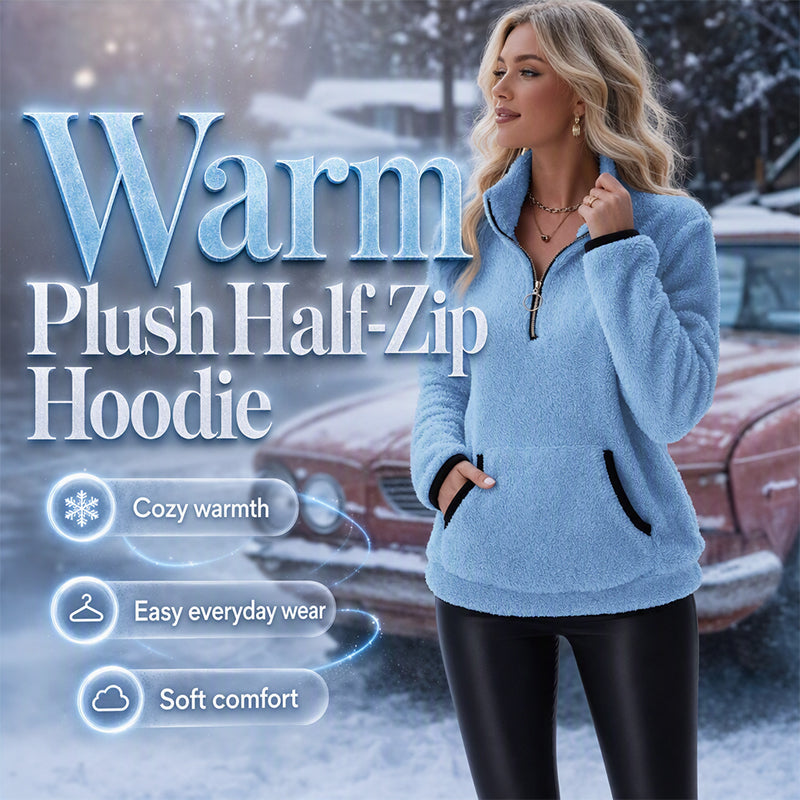 Women's Half-Zip Warm Plush Sweatshirt