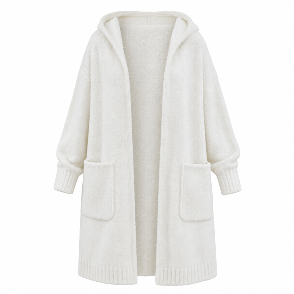 Women's Long Hooded Knit Cardigan