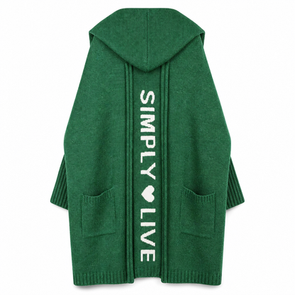 Women's Long Hooded Knit Cardigan