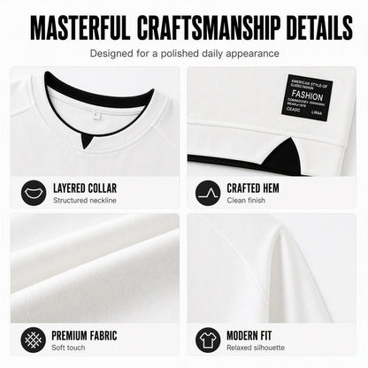 Men's Minimalist Fake 2-Piece Sweatshirt