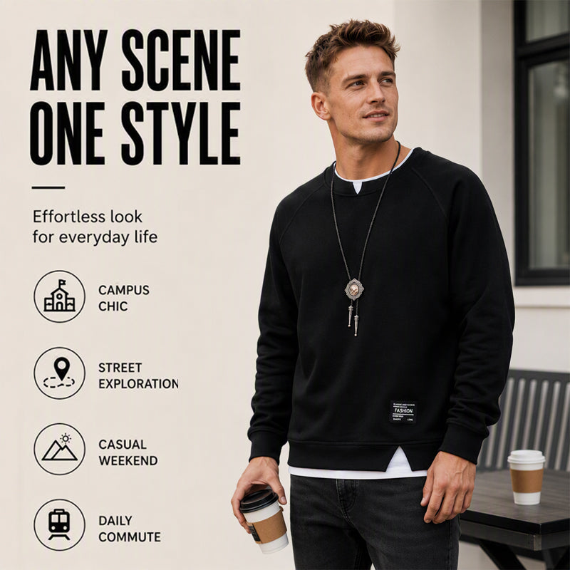 Men's Minimalist Fake 2-Piece Sweatshirt