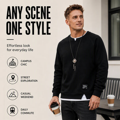 Men's Minimalist Fake 2-Piece Sweatshirt