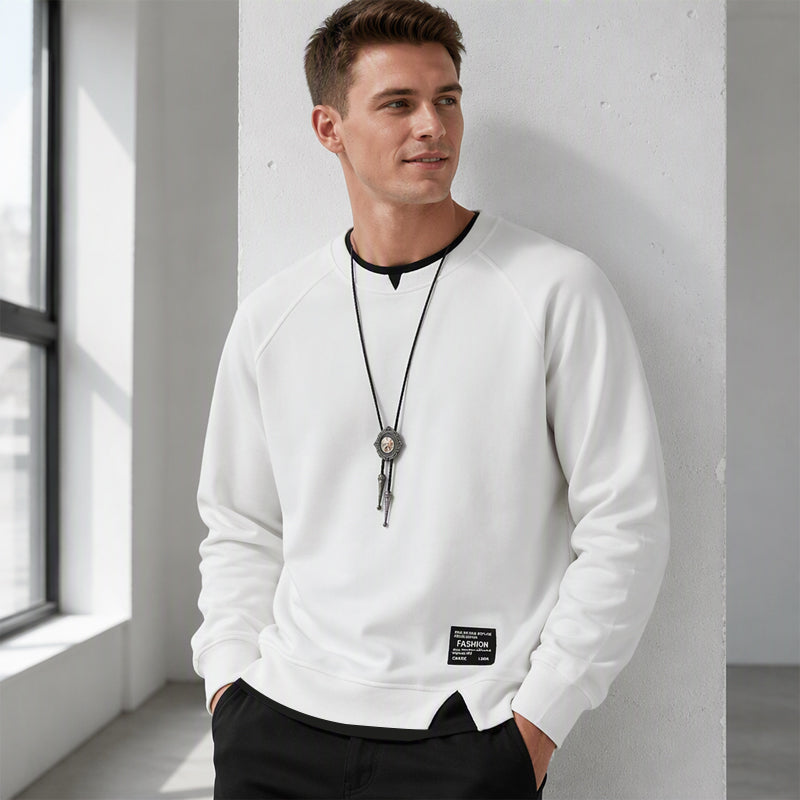 Men's Minimalist Fake 2-Piece Sweatshirt