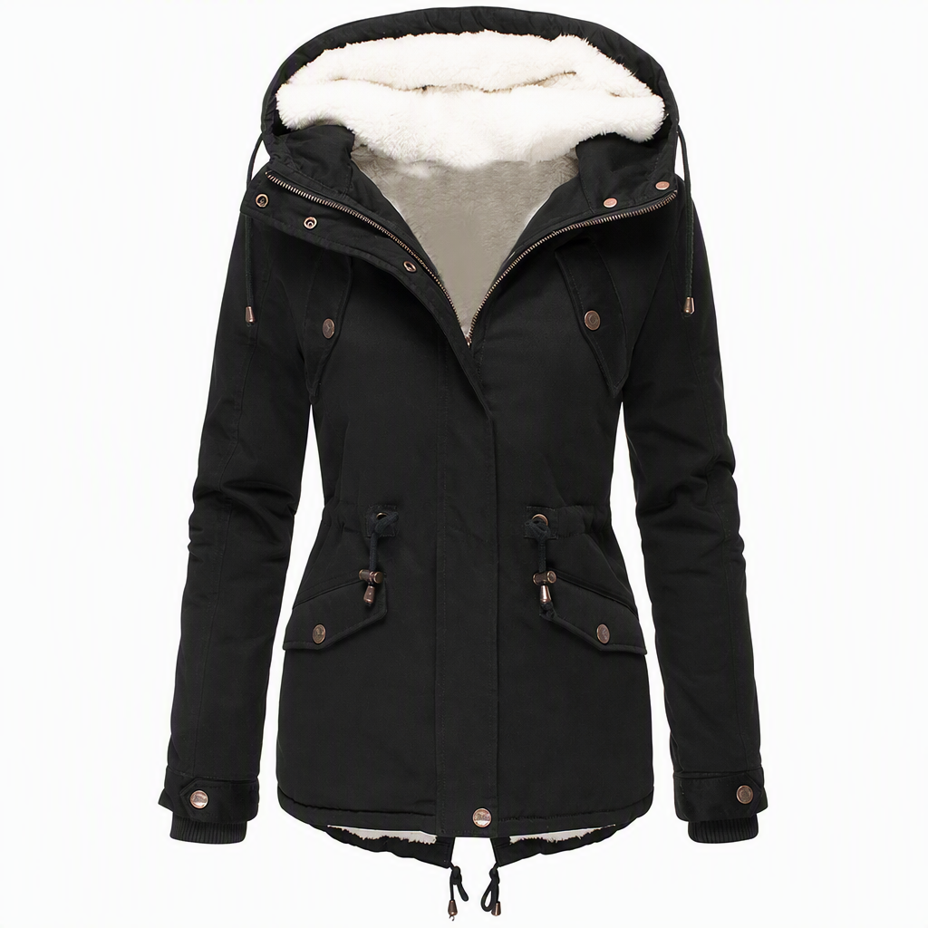 Women's Hooded Fleece-Lined Padded Winter Coat