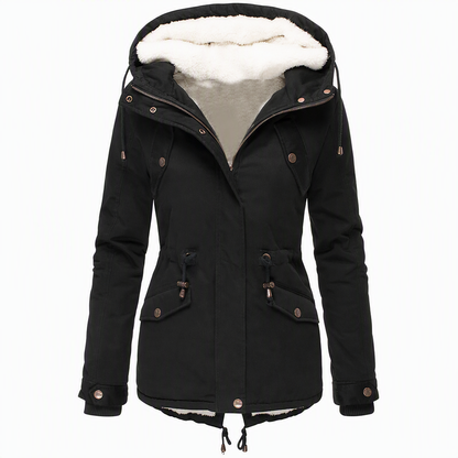 Women's Hooded Fleece-Lined Padded Winter Coat