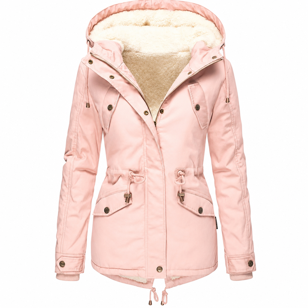 Women's Hooded Fleece-Lined Padded Winter Coat