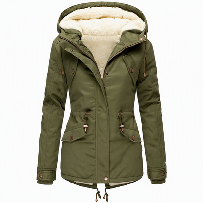 Women's Hooded Fleece-Lined Padded Winter Coat