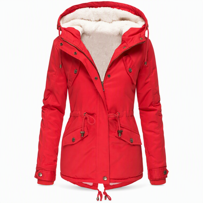 Women's Hooded Fleece-Lined Padded Winter Coat