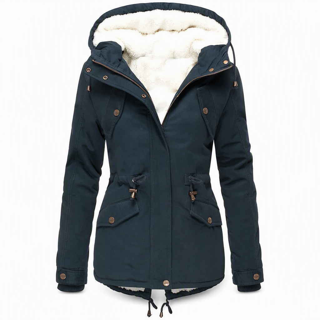 Women's Hooded Fleece-Lined Padded Winter Coat
