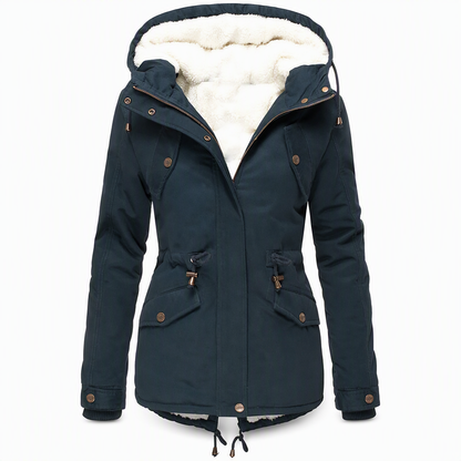 Women's Hooded Fleece-Lined Padded Winter Coat