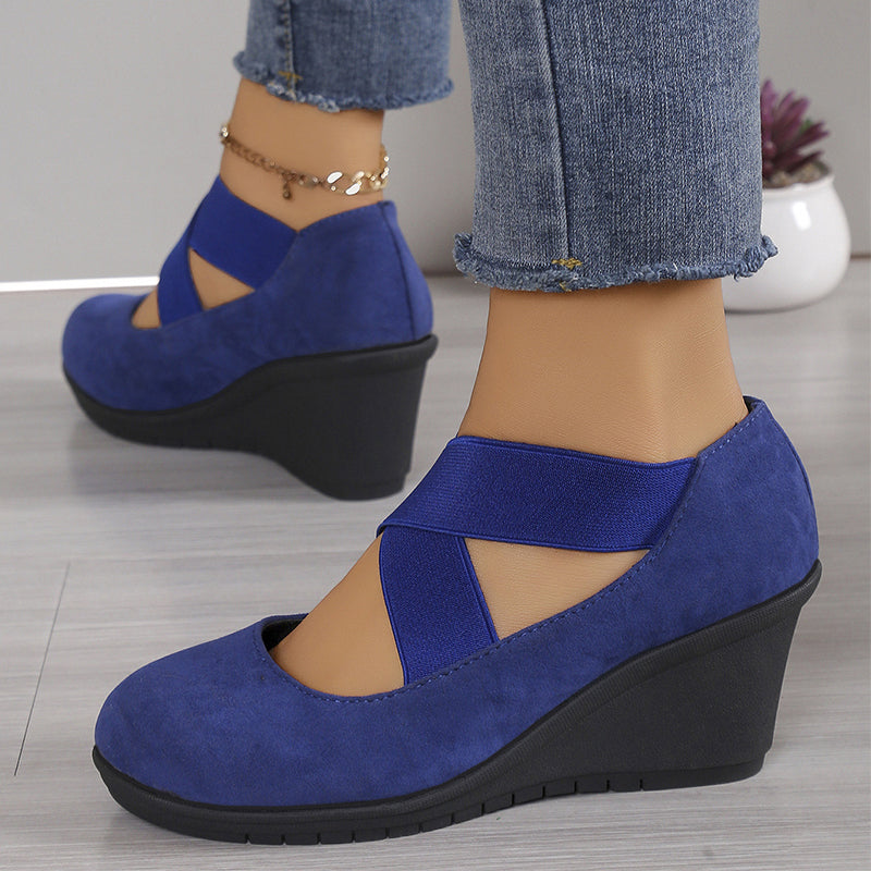 Women's Wedge Flats Slip On Comfort Shoes