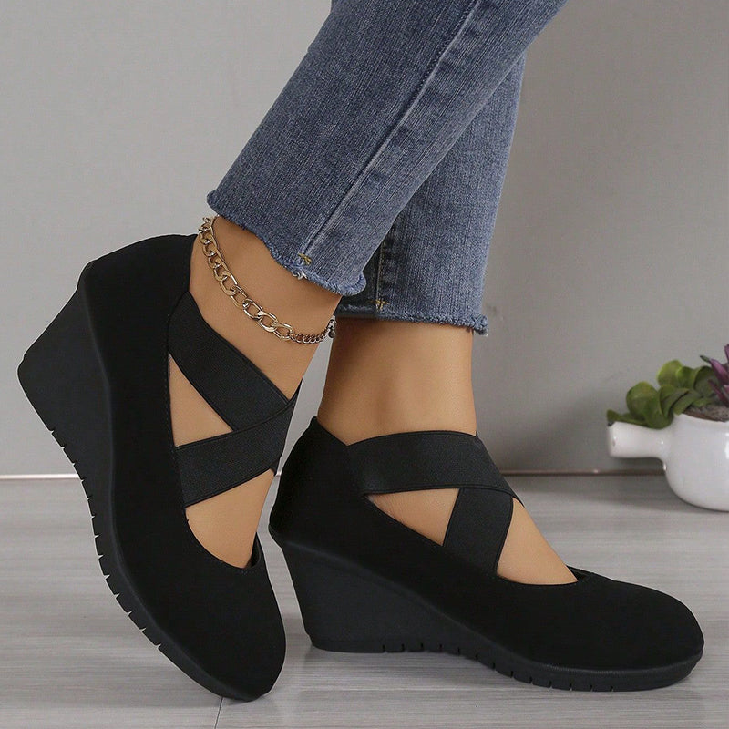 Women's Wedge Flats Slip On Comfort Shoes
