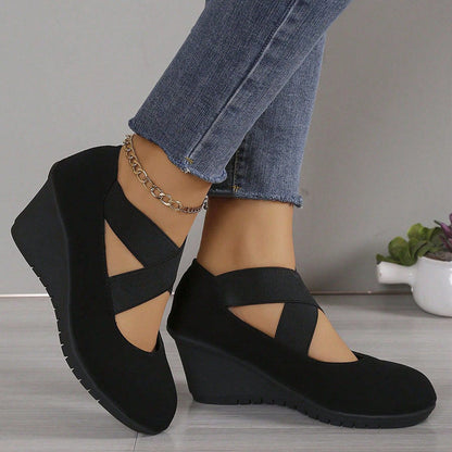 Women's Wedge Flats Slip On Comfort Shoes