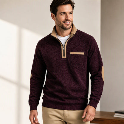 Men's Warm-Lined Quarter-Zip Pullover