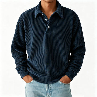 Men's Retro Corduroy Long Sleeve Top