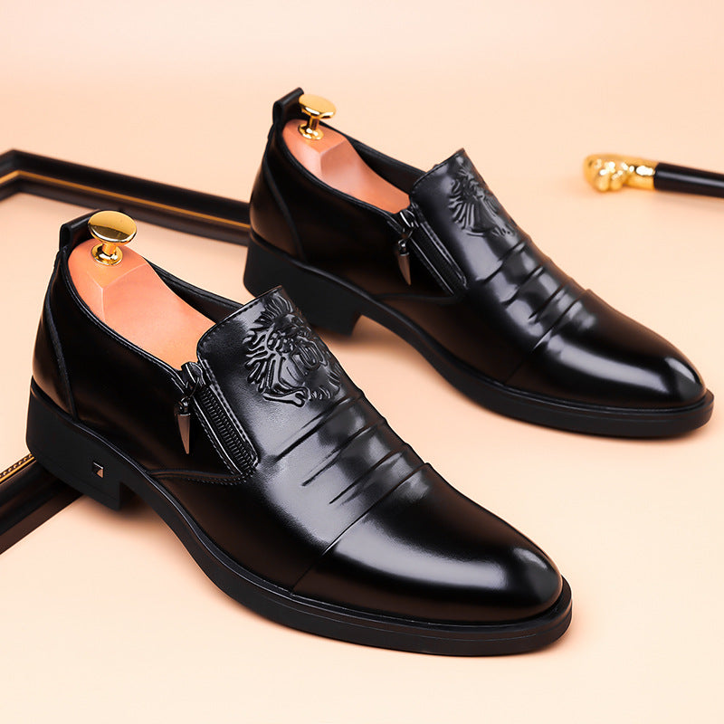 Men's Retro Business Slip-On Ankle Shoes