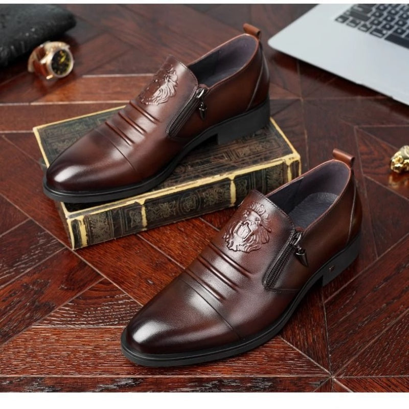 Men's Retro Business Slip-On Ankle Shoes