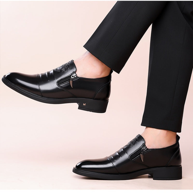 Men's Retro Business Slip-On Ankle Shoes