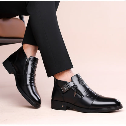Men's Retro Business Slip-On Ankle Shoes
