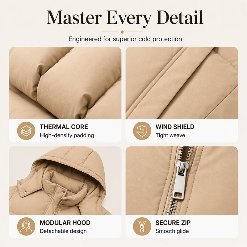 Women's Winter Warm Loose Hooded Jacket