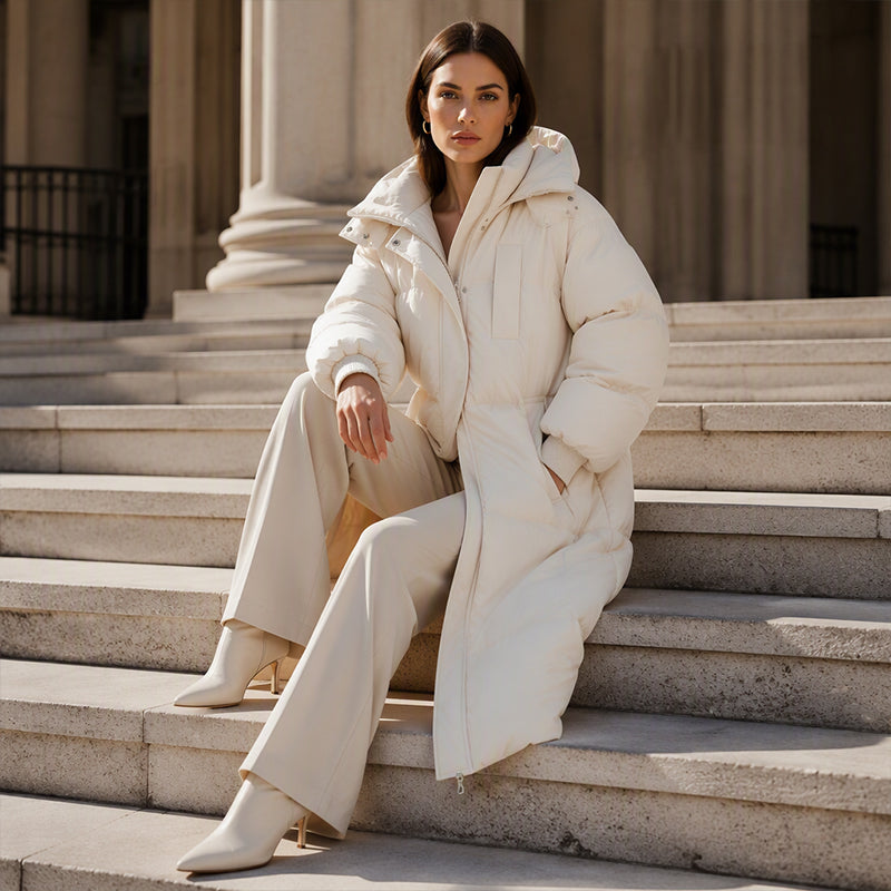 Women's Winter Warm Loose Hooded Jacket
