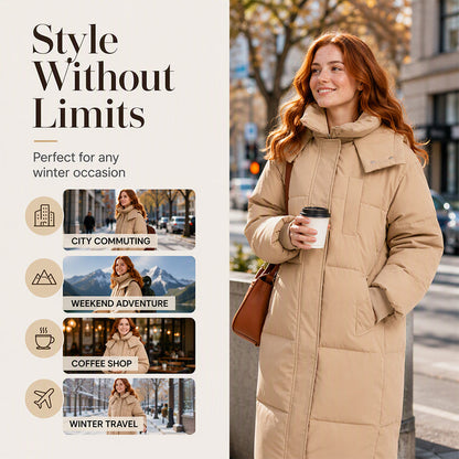 Women's Winter Warm Loose Hooded Jacket