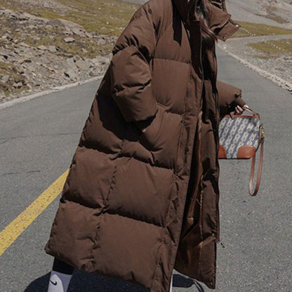 Women's Winter Warm Loose Hooded Jacket