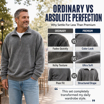 Men's Casual Quarter-Zip Sweatshirt