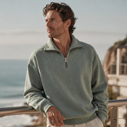 Men's Casual Quarter-Zip Sweatshirt