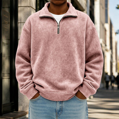 Men's Casual Quarter-Zip Sweatshirt