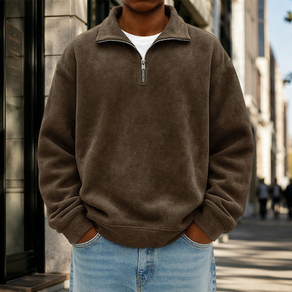 Men's Casual Quarter-Zip Sweatshirt