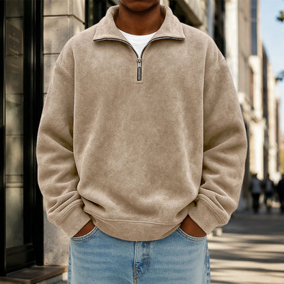 Men's Casual Quarter-Zip Sweatshirt