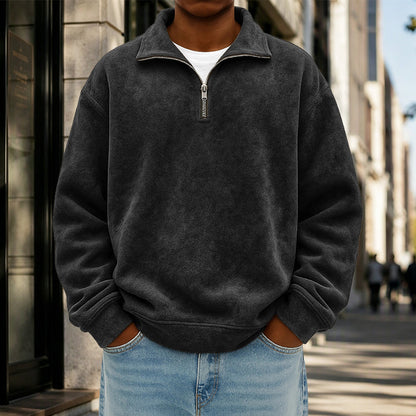 Men's Casual Quarter-Zip Sweatshirt