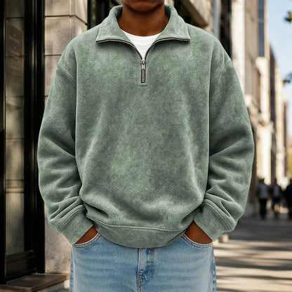 Men's Casual Quarter-Zip Sweatshirt