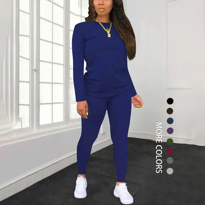 Women's Long Sleeve Top & Pants 2-Piece Set