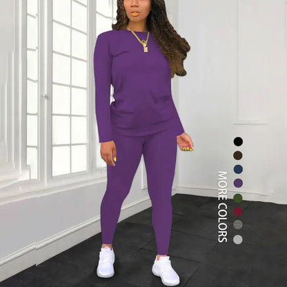 Women's Long Sleeve Top & Pants 2-Piece Set