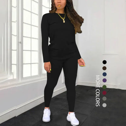 Women's Long Sleeve Top & Pants 2-Piece Set