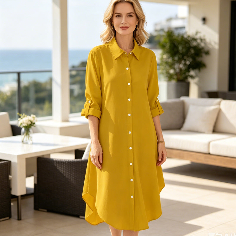 Women's Casual Long-Sleeve Button-Up Blouse 👚 Effortless Style, All-Day Comfort – Your Go-To Layering Piece ✨