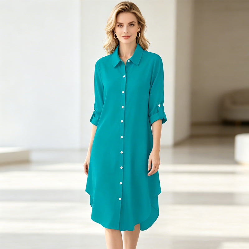 Women's Casual Long-Sleeve Button-Up Blouse 👚 Effortless Style, All-Day Comfort – Your Go-To Layering Piece ✨