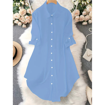 Women's Casual Long-Sleeve Button-Up Blouse 👚 Effortless Style, All-Day Comfort – Your Go-To Layering Piece ✨