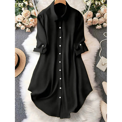 Women's Casual Long-Sleeve Button-Up Blouse 👚 Effortless Style, All-Day Comfort – Your Go-To Layering Piece ✨