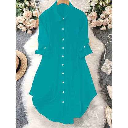 Women's Casual Long-Sleeve Button-Up Blouse 👚 Effortless Style, All-Day Comfort – Your Go-To Layering Piece ✨