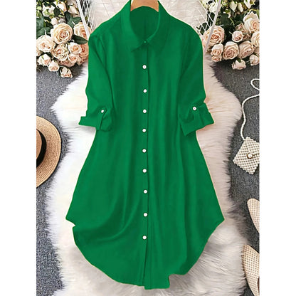Women's Casual Long-Sleeve Button-Up Blouse 👚 Effortless Style, All-Day Comfort – Your Go-To Layering Piece ✨