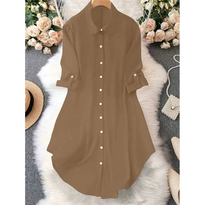 Women's Casual Long-Sleeve Button-Up Blouse 👚 Effortless Style, All-Day Comfort – Your Go-To Layering Piece ✨