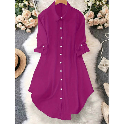 Women's Casual Long-Sleeve Button-Up Blouse 👚 Effortless Style, All-Day Comfort – Your Go-To Layering Piece ✨