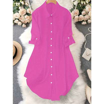 Women's Casual Long-Sleeve Button-Up Blouse 👚 Effortless Style, All-Day Comfort – Your Go-To Layering Piece ✨