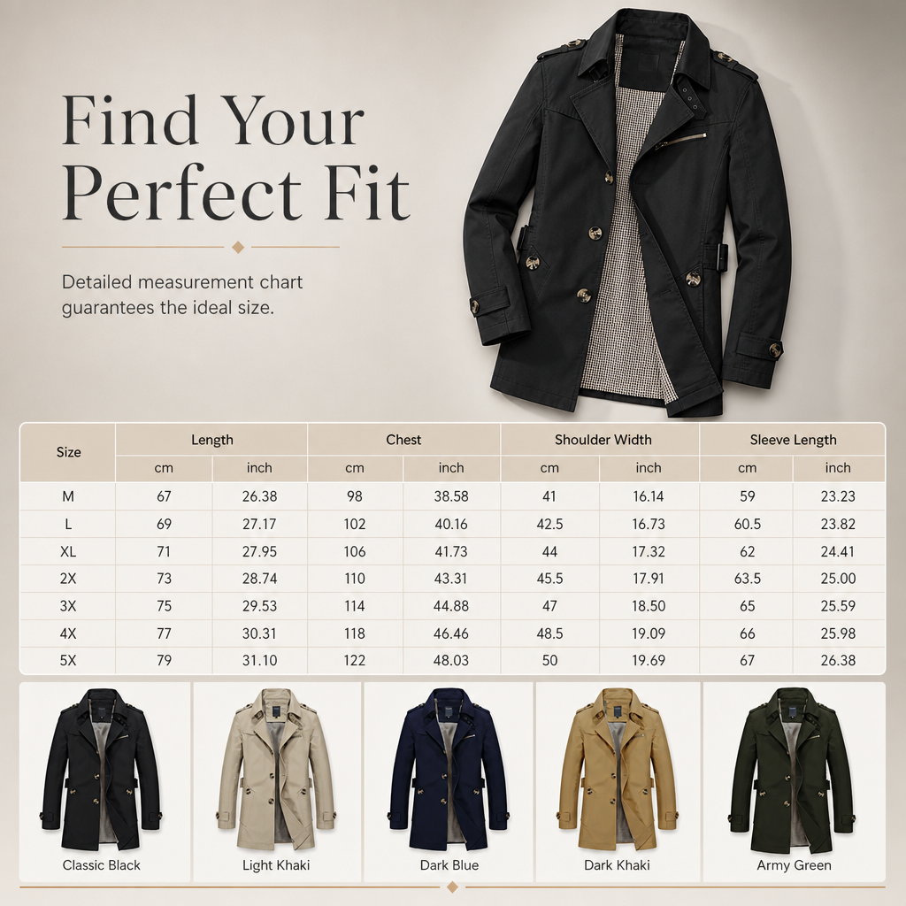 ✨Men's Casual Pure Cotton Windbreaker Spring and Autumn Work Outerwear✨